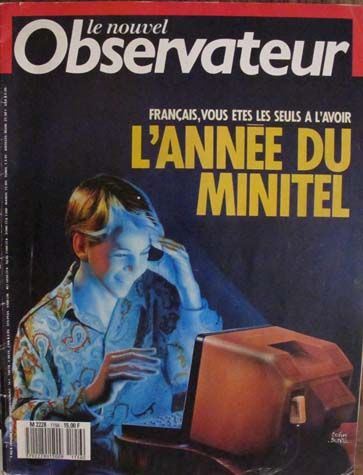 Couverture du nouvel observateur : les français seuls avec leur minitel