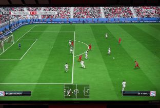 Une partie du jeu vidéo de football Fifa 16.